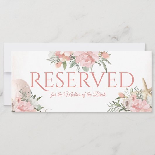 Invitation Plage florale réservée (Devant)