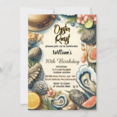 Invitation Plage Huître perle de fruits de mer 30e anniversai (Devant)