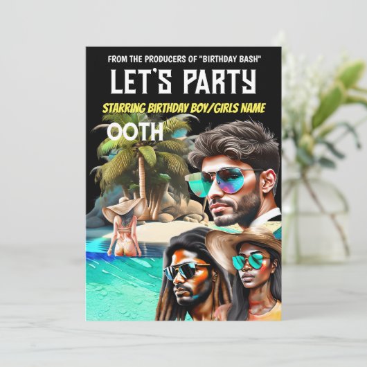 Invitation Plage île poster cinéma thriller do-it-yourself an (Debout devant)