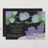 Invitation Plage Lanterns Douche Couple (Devant / Derrière)