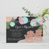 Invitation Plage Lanterns Douche Couple (Debout devant)