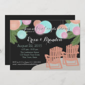 Invitation Plage Lanterns Douche Couple (Devant / Derrière)