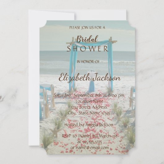 Invitation Plage Mariage Arbor Douche (Devant)