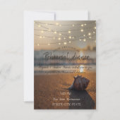 Invitation Plage Mariage coucher de soleil Coquillage Répétit (Devant)