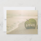 Invitation Plage Mariage Couple, Dîner De Répétition D'Amour (Dos)