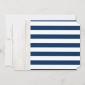 Invitation Plage Mariage de la corde marine, Stripes, Invitat (Dos)