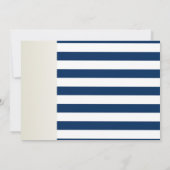 Invitation Plage Mariage Marine Rope, Coeurs, Stripes Invitat (Dos)