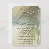 Invitation Plage Mariage Palm Fête des mariées Feuille (Devant)