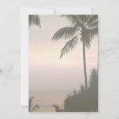 Invitation Plage Mariage Palms Sunset Réception (Dos)