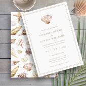 Invitation Plage Mariage simple