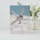 Invitation Plage Mariage table numéro de lieu (Debout devant)