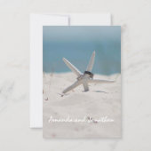 Invitation Plage Mariage table numéro de lieu (Dos)