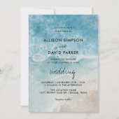Invitation Plage minimaliste Mariage océanique (Devant)