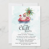 Invitation Plage moderne amusante Fête de Noël à thème (Devant)