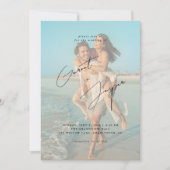 Invitation Plage moderne Romance Budget superposition Mariage (Devant)