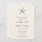 Invitation Plage moderne Starfish Ocean Un jour (Devant)