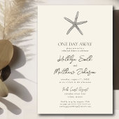 Invitation Plage moderne Starfish Ocean Un jour