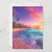 Invitation Plage moderne Sunset Sweet 16 (Dos)