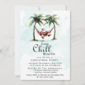 Invitation Plage Moderne "Venez Chauffer avec nous" Fête de N (Devant)