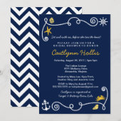 Invitation Plage nautique (choisir la couleur) Nuptiale / Bab (Devant / Derrière)