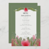 Invitation Plage nautique Menu De Réception De Mariage À Thèm (Devant / Derrière)