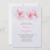 Invitation plage nuptiale corail fleur hibiscus (Devant)