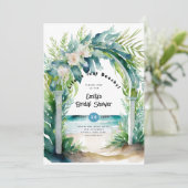 Invitation Plage Océan Côté BABYSHOWER ANNIVERSAIRE MARIAGE (Debout devant)