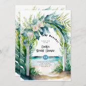 Invitation Plage Océan Côté BABYSHOWER ANNIVERSAIRE MARIAGE (Devant / Derrière)