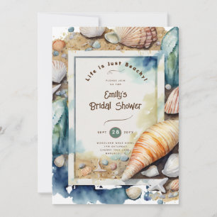 Invitation Plage Océan côtier BABY-SHOWER ANNIVERSAIRE MARIAG