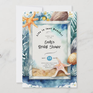 Invitation Plage Océan côtier BABYSHOWER ANNIVERSAIRE MARIAGE
