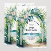 Invitation Plage Océan côtier BABYSHOWER ANNIVERSAIRE MARIAGE (Devant / Derrière)