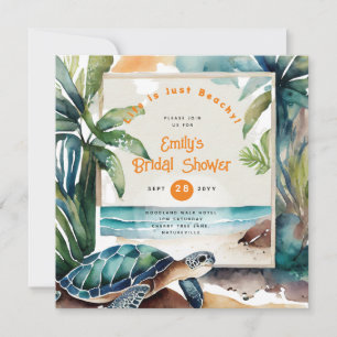 Invitation Plage Océan côtier BABYSHOWER ANNIVERSAIRE MARIAGE
