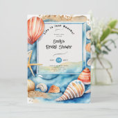 Invitation Plage Océan côtier BABYSHOWER ANNIVERSAIRE MARIAGE (Debout devant)