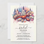 Invitation Plage Océan Été Fête des mariées de la Nouvelle-Or (Devant)