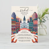 Invitation Plage Océan Été Fête des mariées de la Nouvelle-Or (Debout devant)