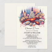 Invitation Plage Océan Été Nouvelle-Orléans Dîner de répétiti (Devant / Derrière)