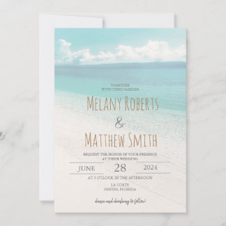 Invitation Plage Océan Plage Balnéaire Plage à thème Mariage