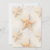 Invitation Plage Ocean Starfish Fête des mariées (Dos)