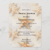 Invitation Plage Ocean Starfish Fête des mariées (Devant / Derrière)