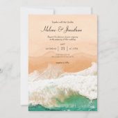 Invitation Plage Océan Tropical Beachside Destination Mariage (Devant)