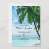 Invitation Plage Océan tropical Palm Tree Destination Mariage (Devant)
