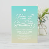 Invitation Plage Ombre Casquettes de la Graduate Graduate Gra (Debout devant)
