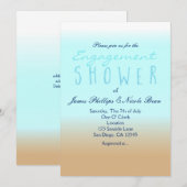 Invitation Plage Ombre Élégant Lavis de Mariage (Devant / Derrière)