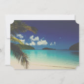 Invitation Plage Palm, Plumeria, Bals de Noël Fête d'entrepri (Dos)