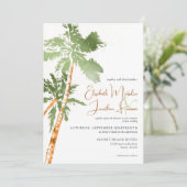 Invitation Plage Palm Trees Copper Destination tropicale (Debout devant)