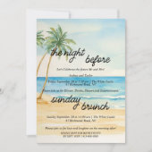 Invitation Plage Palm Trees Répétition Dîner & Dimanche Brunc (Devant)