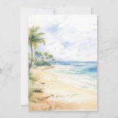 Invitation Plage Palm Trees Répétition Dîner & Dimanche Brunc (Dos)