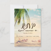 Invitation Plage, Palmier, Étoile de mer, Coquillage Invitati (Devant)