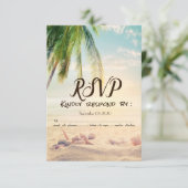 Invitation Plage, Palmier, Étoile de mer, Coquillage Invitati (Debout devant)