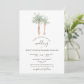 Invitation plage palmier océan île tropicale (Debout devant)